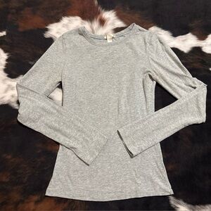Gray Long Sleeve Women's Top